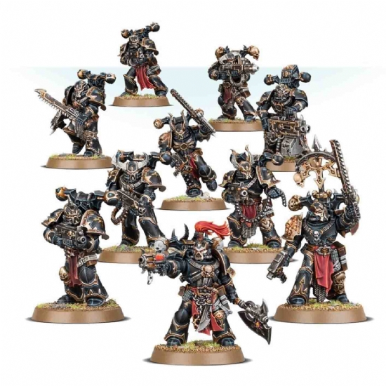 Miniature Warhammer Armata dei Chaos Space Marines Legionaries bande da guerra demoni Games Workshop - 2