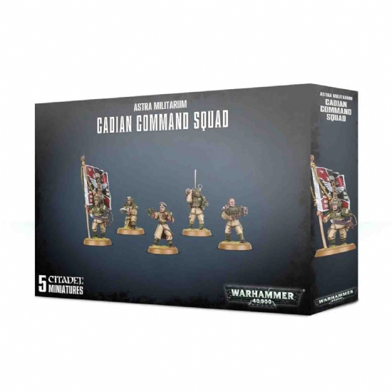 Miniature Warhammer Astra Militarum Cadian Command Squad bande da guerra Guardia Imperiale Games Workshop - 1