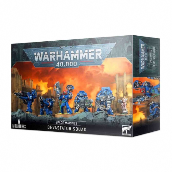Miniature Warhammer Squadra Devastatrice degli Space Marines Devastator Squad bande da guerra Ultramarines Games Workshop - 1