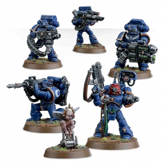 Miniature Warhammer Squadra Devastatrice degli Space Marines Devastator Squad bande da guerra Ultramarines Games Workshop - 2