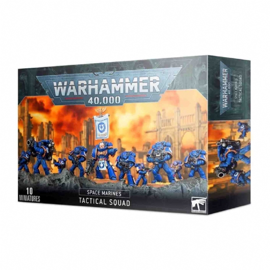 Miniature Warhammer Squadra Tattica degli Space Marines Tactical Squad bande da guerra Ultramarines Games Workshop - 1