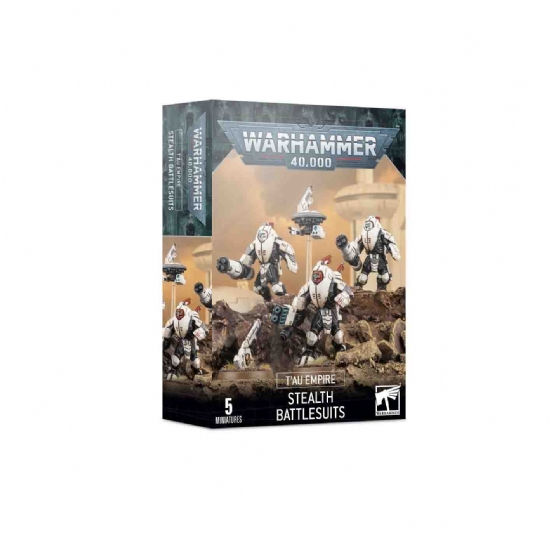 Miniature Warhammer Tau Empire Esoscheletri Stealth Battlesuits bande da guerra Armate Xeno Games Workshop - 1