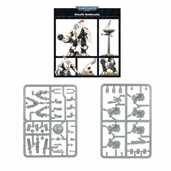 Miniature Warhammer Tau Empire Esoscheletri Stealth Battlesuits bande da guerra Armate Xeno Games Workshop - 2