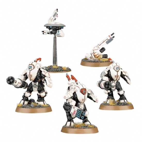 Miniature Warhammer Tau Empire Esoscheletri Stealth Battlesuits bande da guerra Armate Xeno Games Workshop - 2