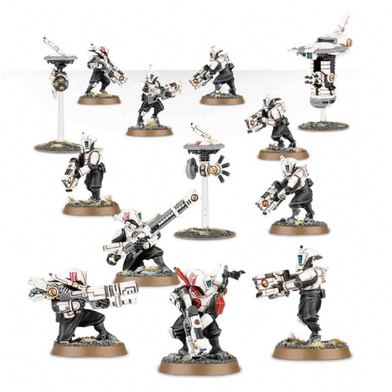 Miniature Warhammer Tau Empire Team Esploratori Pathfinder bande da guerra Armate Xeno Games Workshop - 2