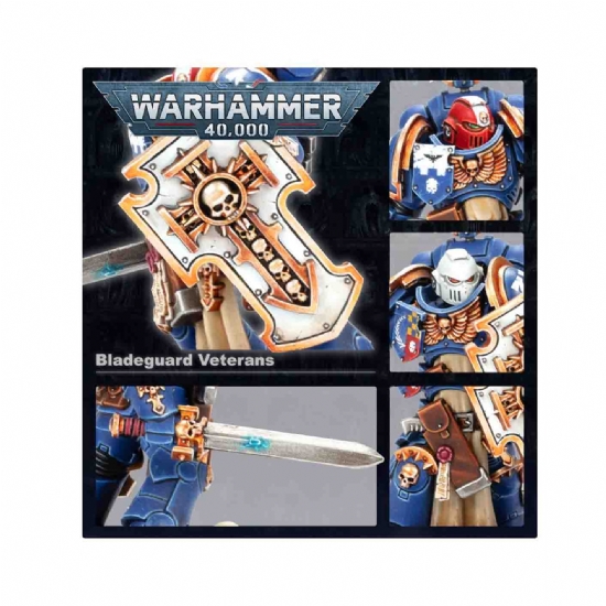 Warhammer Veterani Guardie della Lama degli Space Marines Bladeguard Veterans bande da guerra Ultramarines Games Workshop - 2
