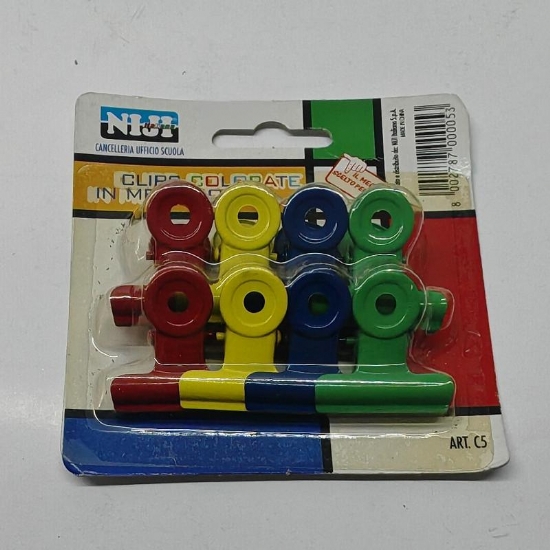 Molle Fermacarte in Metallo Verniciato Multicolor set da   2 5  3  4  5 CM - 2