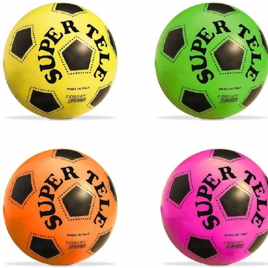 Mondo Pallone SuperTele Fluo Leggero da Calcio in PVC Diametro 23 cm - 1