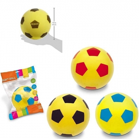 Mondo Pallone in Spugna Soft Ball da Calcio Diametro 20 cm - 2