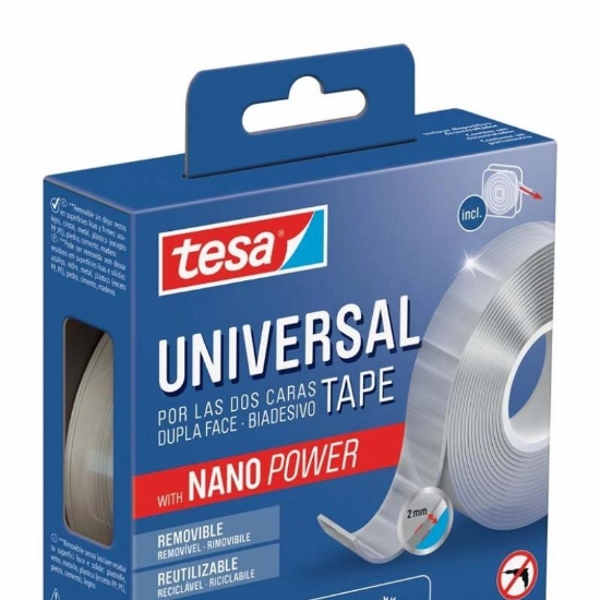 Nastro Biadesivo Tesa Nano Power 3m X 30mm 55810 Riutilizzabile Removibile - 1
