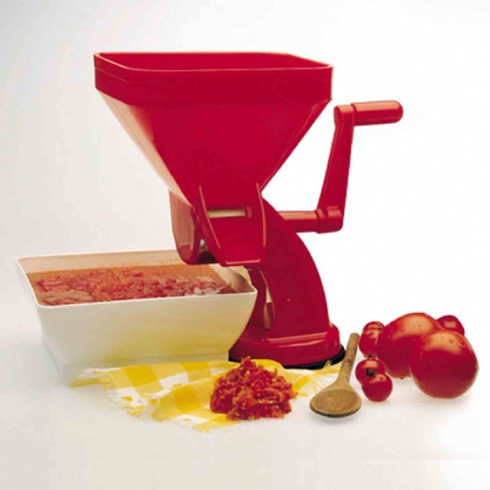 Passapomodoro Manuale in Plastica a Manovella Rigamonti Master 69 - Con Bacinella Piatto Incluso - 1