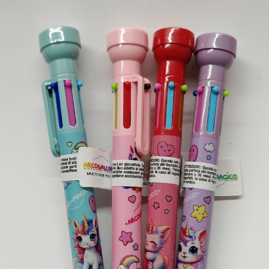 Penna Sfera Multicolore Arcobaleno Magico 6 Colori con Timbro 0 7 mm - 2