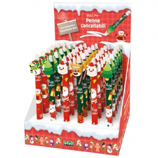 Penna Sfera a Scatto Cancellabile con Top Lebez Natalizia - 1
