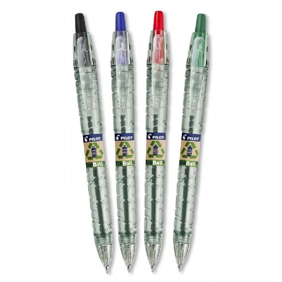 Penna Sfera a Scatto Pilot Ecoball Punta Media Colore Assortito - 1