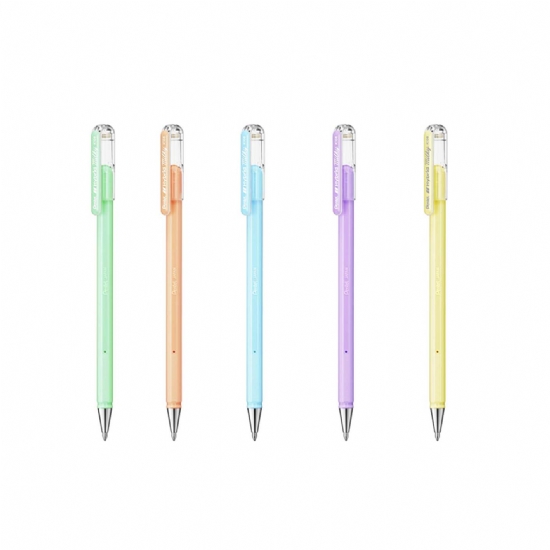 Penna a Gel - Pentel - Hybrid Milky - Pastel Colori Pastello - Azzurro Giallo Rosa Viola Lilla Verde Arancione - Scrapbooking - 1