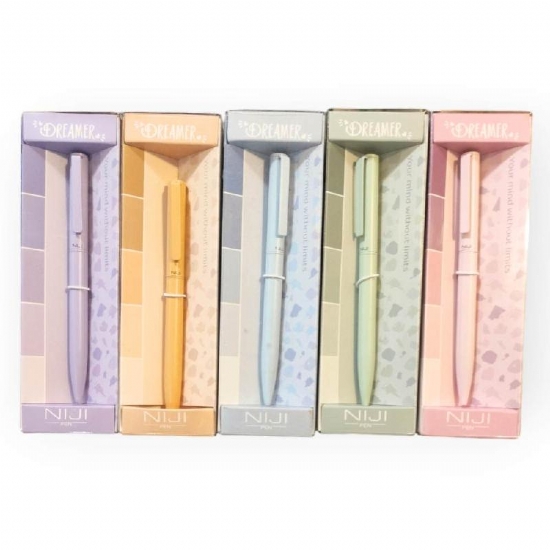 Penna a Sfera Dreamer NIJI Colori Pastello Viola Crema Celeste Verde Rosa - 1
