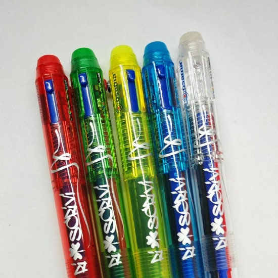 Penna a Sfera Gel Cancellabile Osama Riscrvi Multi 3 in 1 Ricaricabile Fusto Colorato Inchiostro Nero Blu Rosso - 1