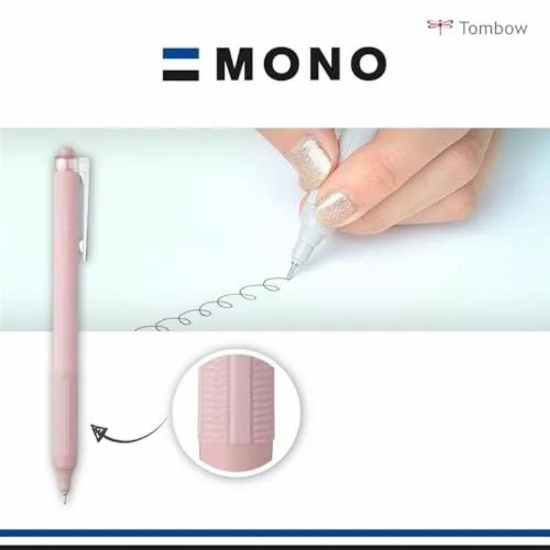 Penna a Sfera Tombow MONO Graph Lite Smokey Punta ad Ago 05mm Colore Pastello Rosa Bianco Marrone Azzurro - 2