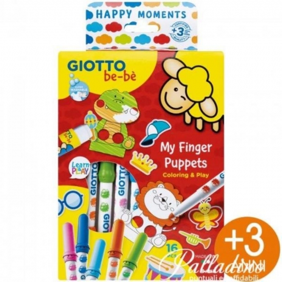 Pennarelli Giotto Bebe My Finger Puppets Colori Superlavabili  - 1