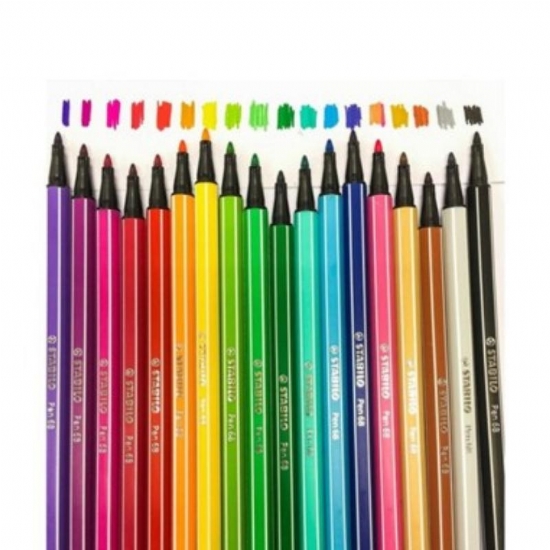 Pennarello Premium STABILO pen 68 Colore Pastello e Fluorescente Assortiti - 2