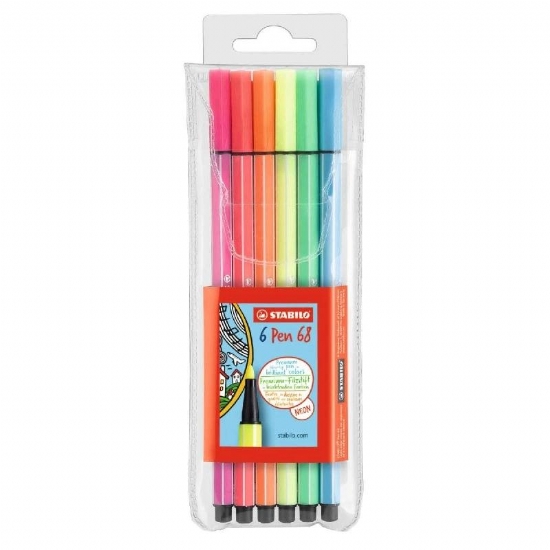 Pennarello  STABILO Pen Point 68 Fluorescente Set 6 Pezzi - 1