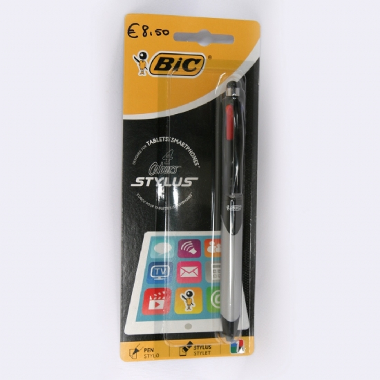 Bic Stylus 4 colori   Penne a sfera   Blu Nero Rosso Verde - Retro per touch screen tablet iphone ipad smartphone  - 1