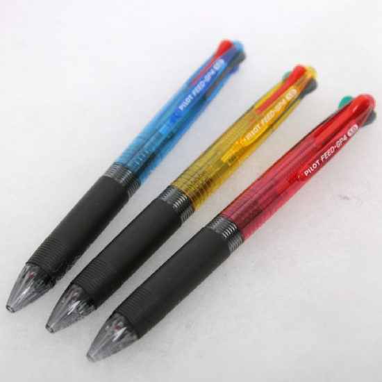 Feed GP4 Pilot - penna biro Blu Nero Verde Rosso 4 colori diversi compresi - 1