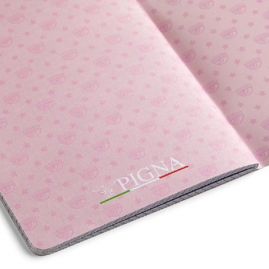 Pigna Quaderno Chiara Ferragni 5M 80gr Stampa Logo  Cane  Bambolina Glitter Azzurro Rosa Colori Assortiti - 2