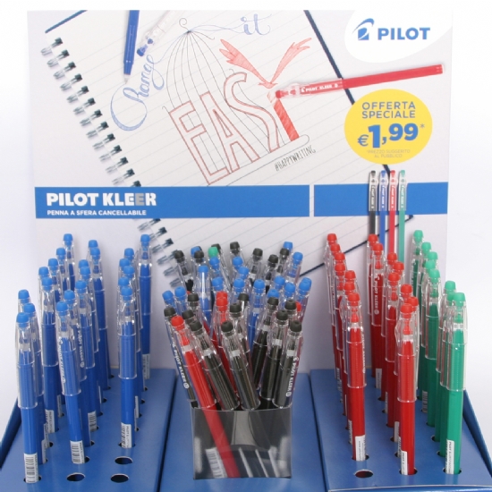 Pilot Keller - penna tipo frixion cancellabile - non ricaricabile - blu rosso nero verde - 1