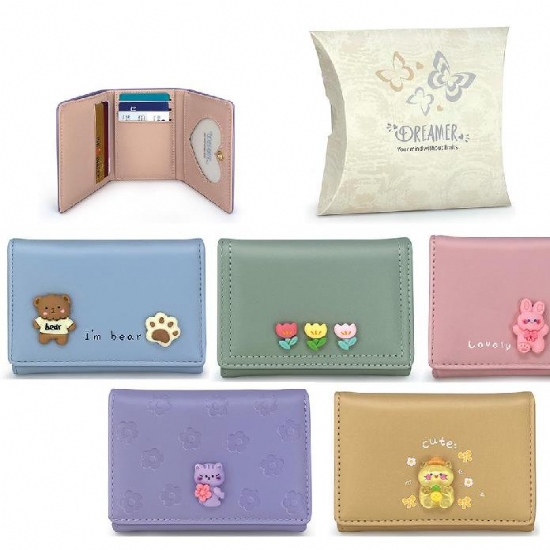 Portafogli con Charms Dreamer in Pelle e con Porta Documenti Colori Pastello Assortiti - 1