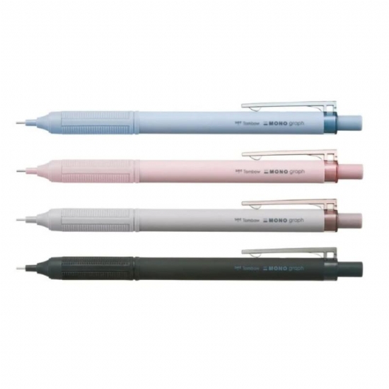 Portamine Tombow MONO Graph Lite Mine 05mm Colore Pastello Rosa Nero Marrone Azzurro - 1