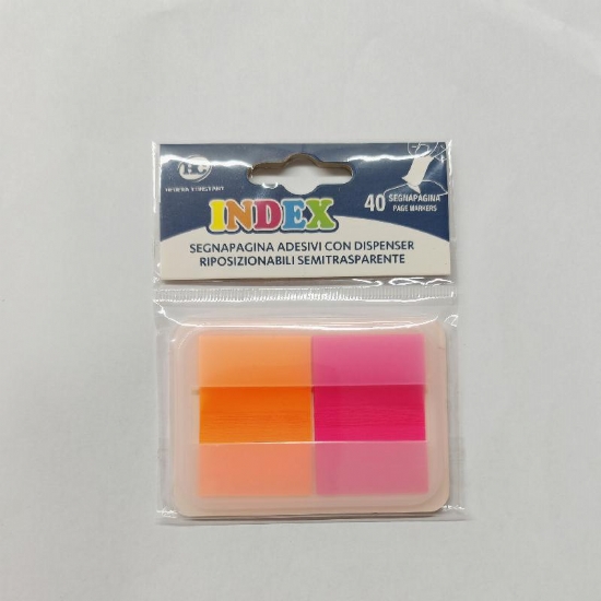 Post it Index  Segnapagina Adesivi con Dispenser Riposizionabili Semitrasparenti Colori Fluo da 40 60 100 Pezzi - 1