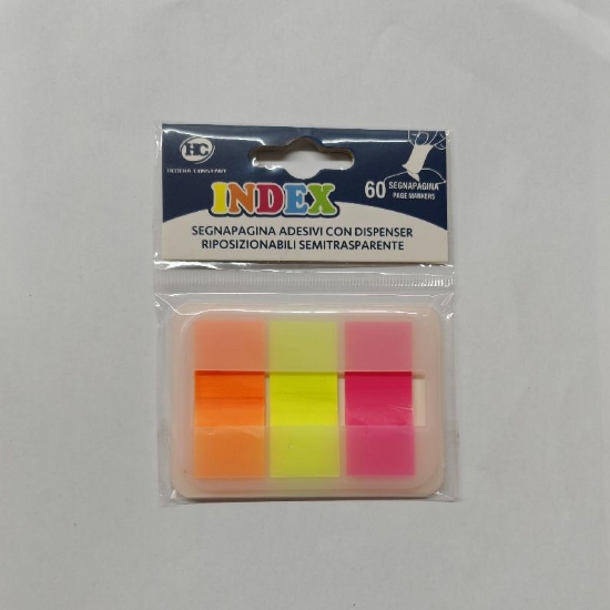 Post it Index  Segnapagina Adesivi con Dispenser Riposizionabili Semitrasparenti Colori Fluo da 40 60 100 Pezzi - 2