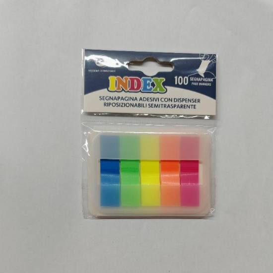Post it Index  Segnapagina Adesivi con Dispenser Riposizionabili Semitrasparenti Colori Fluo da 40 60 100 Pezzi - 2