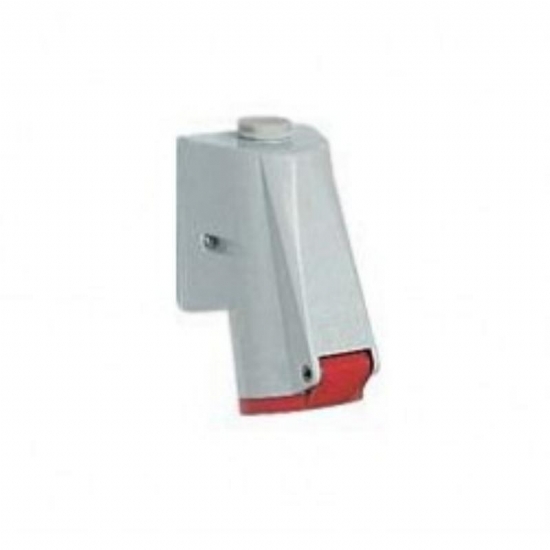 Presa Fissa Industriale da Parete Serie Pluso Ilme PE1664PP 4 Poli 16A 380V 6H IP44 Colore Rosso - 1
