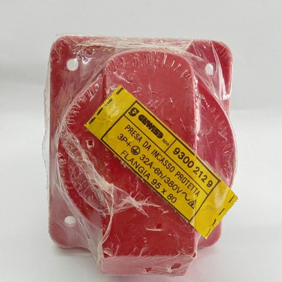  Presa da Incasso Protetta Industriale Trifase Gewiss GW93002129 4 Poli IP44 32A 380V 415V 6H Colore Rosso  - 2