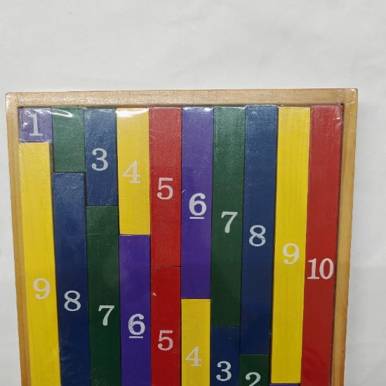 Regoli Numerati in Legno Colorato da1 a 10 per Imparare Matematica - 1