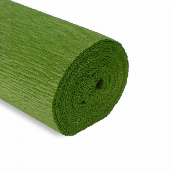 Rotolo Carta Crespa 180 gr 17A8 Olive Green By Tiffanie Turner Cartotecnica Rossi Fioristi Superior Crespata Tinta Unita - 1