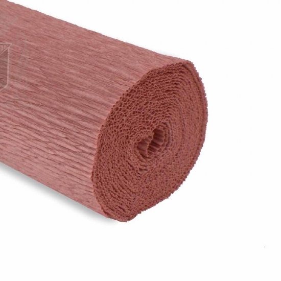 Rotolo Carta Crespa 180 gr 17E1 Castagno Chiaro Cartotecnica Rossi Fioristi Superior Crespata Tinta Unita - 1