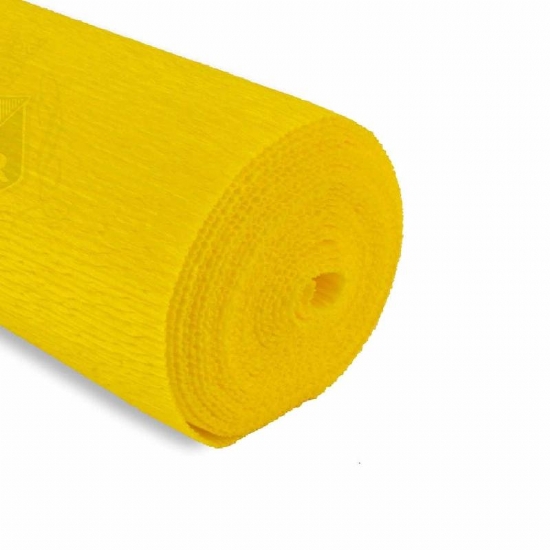 Rotolo Carta Crespa 180 gr 17E5 Giallo Margherita Cartotecnica Rossi Fioristi Superior Crespata Tinta Unita - 1