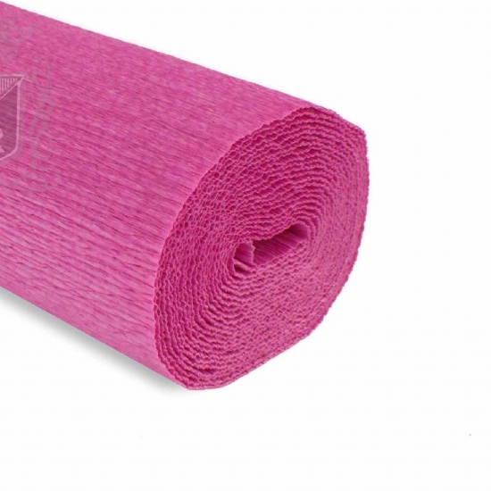 Rotolo Carta Crespa 180 gr 550 Rosa Antico Cartotecnica Rossi Fioristi Superior Crespata Tinta Unita - 1