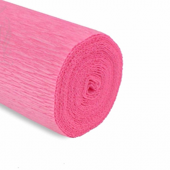 Rotolo Carta Crespa 180 gr 554 Rosa Baby Cartotecnica Rossi Fioristi Superior Crespata Tinta Unita - 1
