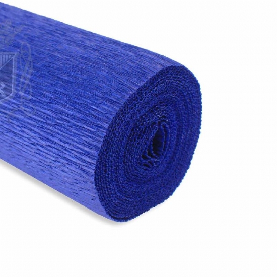 Rotolo Carta Crespa 180 gr 555 Blu Notte Cartotecnica Rossi Fioristi Superior Crespata Tinta Unita - 1