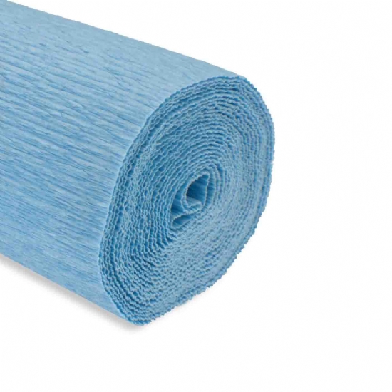 Rotolo Carta Crespa 180 gr 556 Colore Azzurro Cartotecnica Rossi Fioristi Superior Crespata Tinta Unita - 1