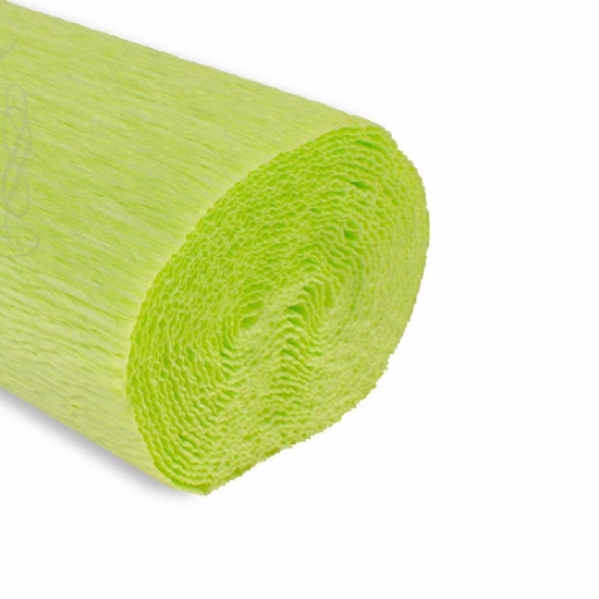Rotolo Carta Crespa 180 gr 558 Colore Verde Acido Cartotecnica Rossi Fioristi Superior Crespata Tinta Unita - 1