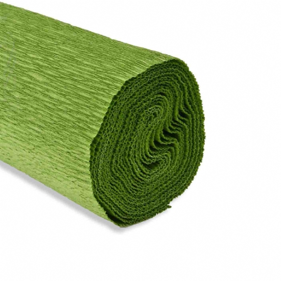 Rotolo Carta Crespa 180 gr 562 Colore Verde Salvia Cartotecnica Rossi Fioristi Superior Crespata Tinta Unita - 1