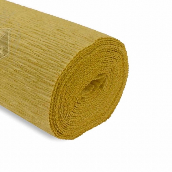 Rotolo Carta Crespa 180 gr 579 Giallo Senape Cartotecnica Rossi Fioristi Superior Crespata Tinta Unita - 1