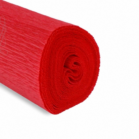 Rotolo Carta Crespa 180 gr 580 Colore Rosso Arancio Cartotecnica Rossi Fioristi Superior Crespata Tinta Unita - 1