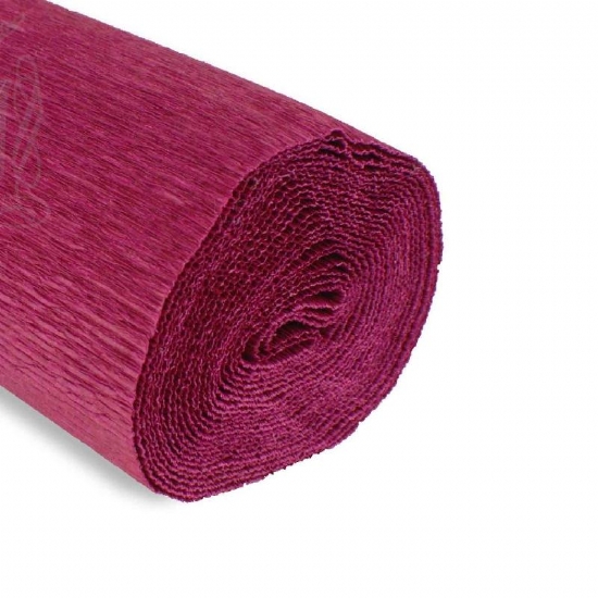 Rotolo Carta Crespa 180 gr 584 Colore Rosso Cardinale Cartotecnica Rossi Fioristi Superior Crespata Tinta Unita - 1