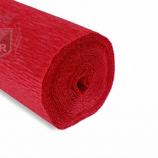 Rotolo Carta Crespa 180 gr 589 Colore Rosso Scarlatto Cartotecnica Rossi Fioristi Superior Crespata Tinta Unita - 1
